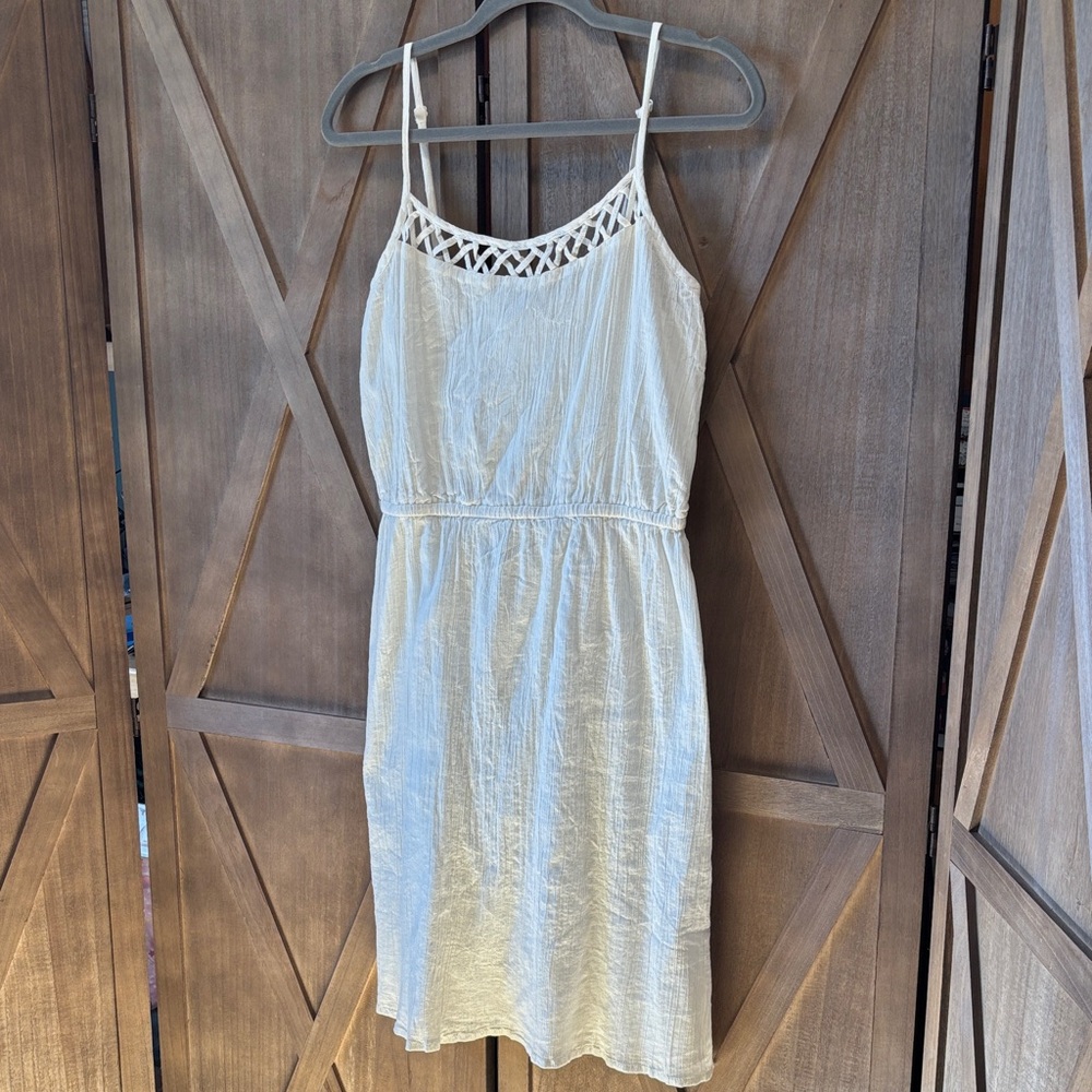 Old Navy White Summer Dress with Lattice Detail - NWT - Medium 100% cotton